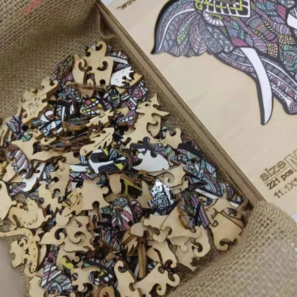 Puzzle en Bois Éléphant 4