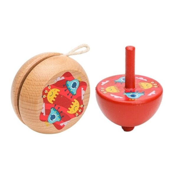 Yo-yo et Toupie en Bois 3