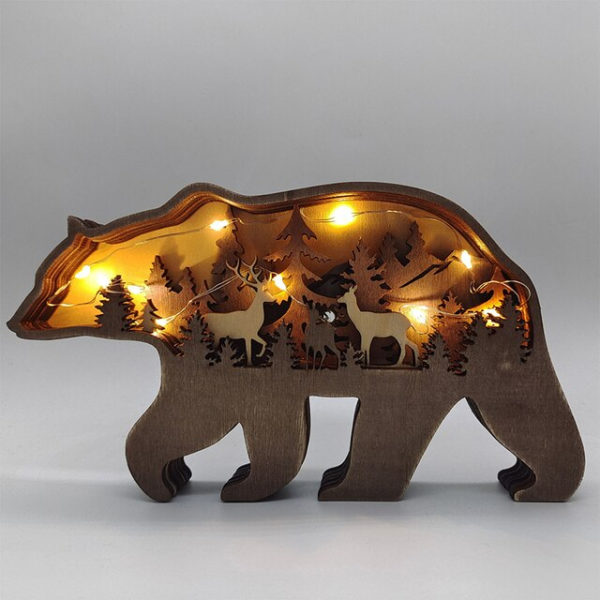 Décoration de Noël Ours Polaire en Bois • Maison du Bois