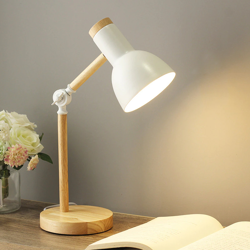 Lampe de Bureau en Bois