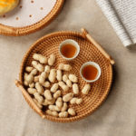 Plateau Rond en Rotin 4