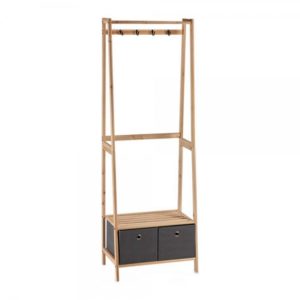 Porte-manteau en Bois Double Compartiment