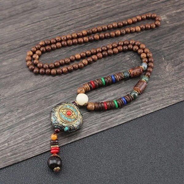 Collier Perle en Bois 2