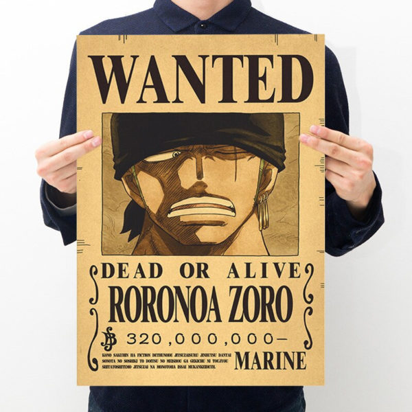 Affiche Wanted Roronoa Zoro 2