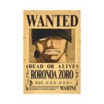 Affiche Wanted Roronoa Zoro 4