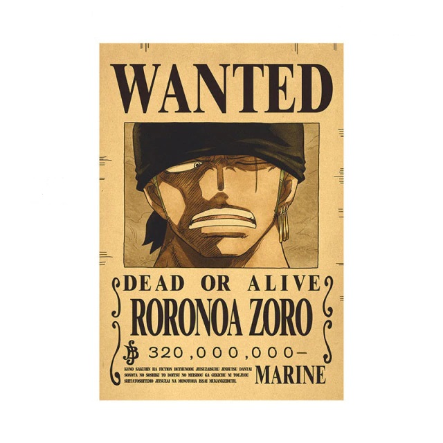 Affiche Wanted Roronoa Zoro 7