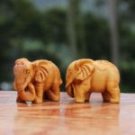Mini Statue éléphant en Bois 4