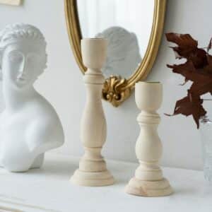 Bougeoir vintage classique en bois 2