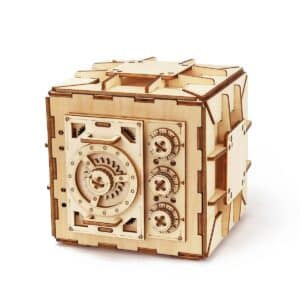 Puzzle 3D coffre fort en bois