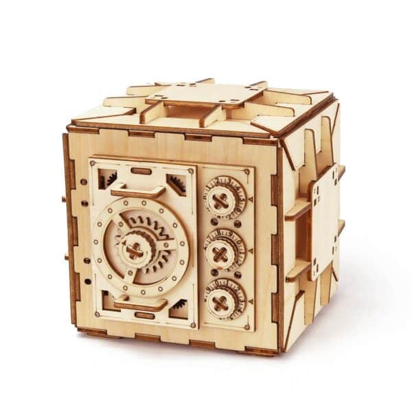Puzzle 3D coffre fort en bois 2
