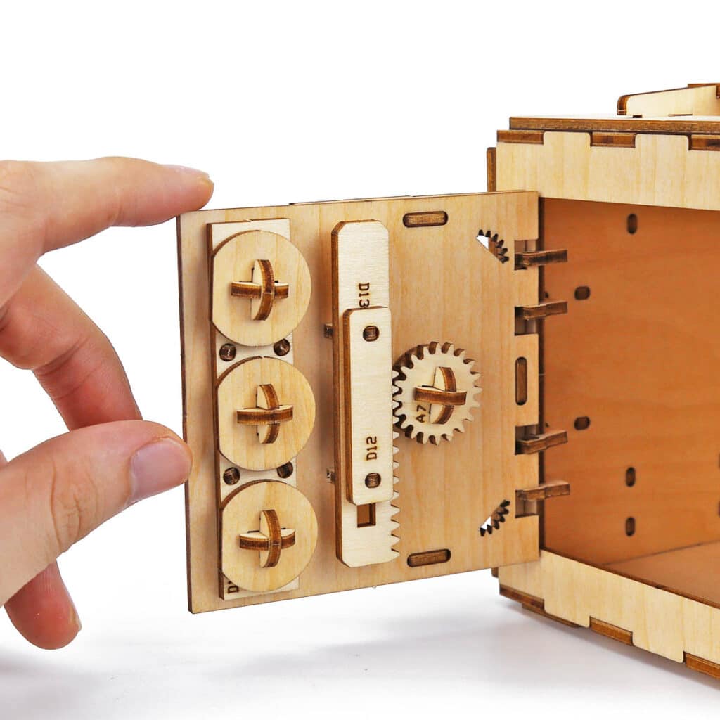 Puzzle 3D coffre fort en bois 10