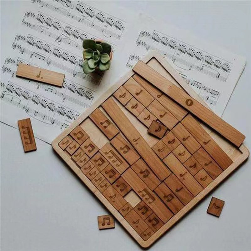 Puzzle de bois d’apprentissage de musique 11