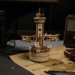 Boîte à musique puzzle 3D manège avec petits avions 5