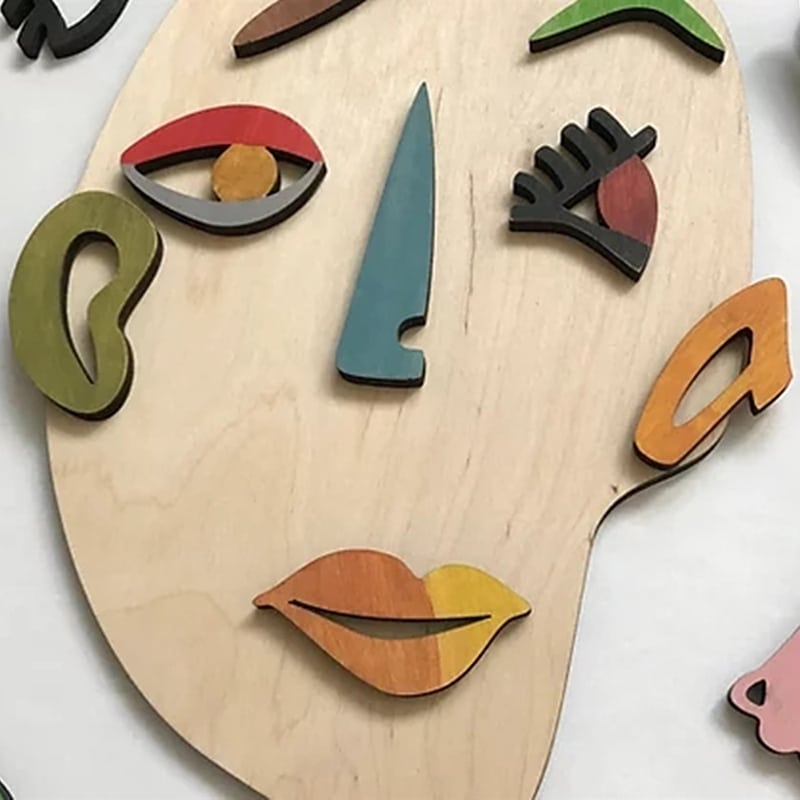 Puzzle éducatif et créatif pour enfant en forme de visage • Maison du Bois