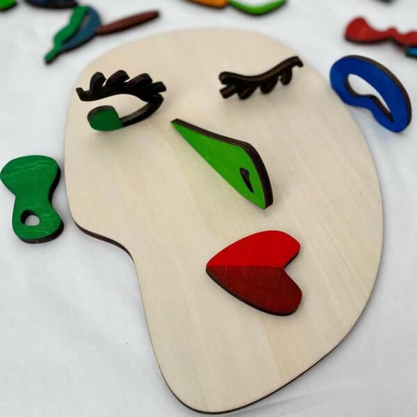 Puzzle éducatif et créatif pour enfant en forme de visage • Maison du Bois