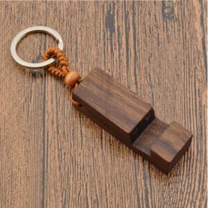 Porte-clés pendentif et support de téléphone en bois 2