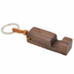 Porte-clés pendentif et support de téléphone en bois 5