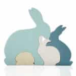 Jouets éducatifs puzzle en silicone lapin pour enfants 4