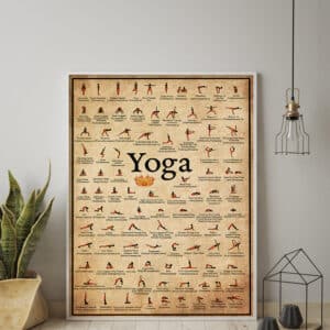Peinture sur toile imprimée murale de yoga