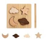 Jeu d’inspiration Montessori de réflexion avec étoiles, nuages et lune 4