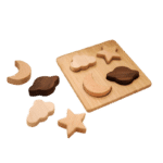 Jeu d’inspiration Montessori de réflexion avec étoiles, nuages et lune 3