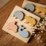 Jouet d’inspiration Montessori formes animales en bois 4