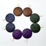 Boucles d’oreilles rondes en bois colorées 3
