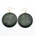 Boucles d’oreilles rondes en bois colorées 6