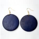 Boucles d’oreilles rondes en bois colorées 8