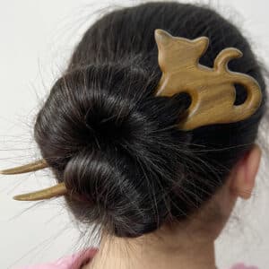 Broche à cheveux en bois pour femmes