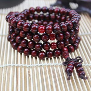 Bracelet bouddhiste, avec perles en bois