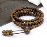 Bracelet/collier de perles en bois, spirituel 4