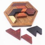 Puzzle 3D en bois de formes géométriques 3