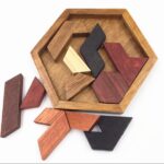 Puzzle 3D en bois de formes géométriques 5