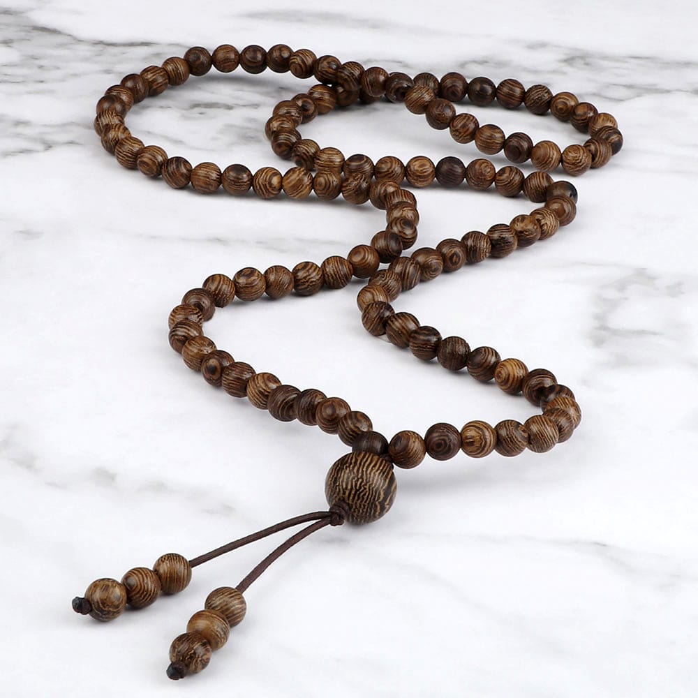 Bracelet/collier de perles en bois, spirituel 8
