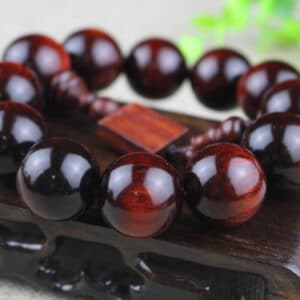 Bracelet de perles de prière en bois de santal rouge 2