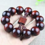 Bracelet de perles de prière en bois de santal rouge 3