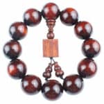 Bracelet de perles de prière en bois de santal rouge 5