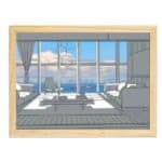 Décoration bois style cadre lumineux LED paysage avec variation du soleil 6