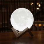 Décoration bois lumineuse lune avec deux couleurs de luminosité 5