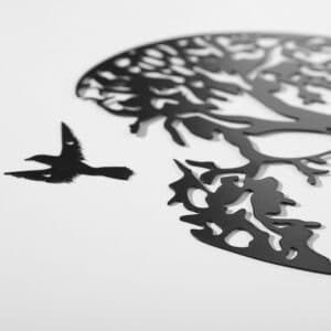 Arbre de Vie en Bois Mural et Noir 3