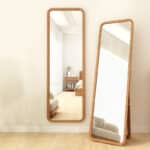 Grand Miroir en Bois Rectangulaire sur Pied à Design Nordique 5
