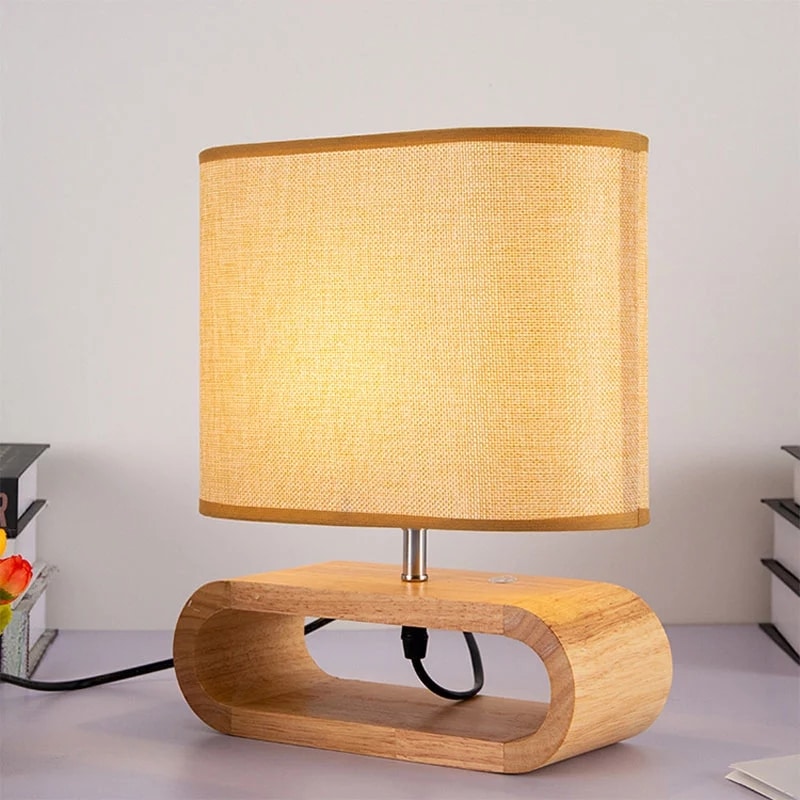 Lampe de Chevet en Bois Massif au Design Moderne 8
