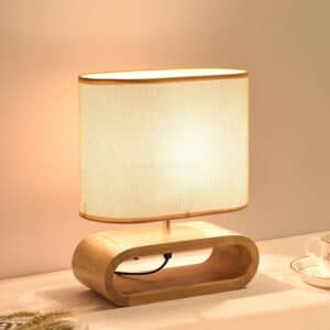 Lampe de Chevet en Bois Massif au Design Moderne