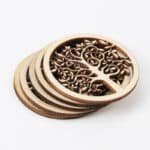 Lot de Dix Arbres de Vie en Bois Artisanaux 3