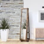 Miroir Rectangulaire en Bois avec Etagère à Bijoux 4