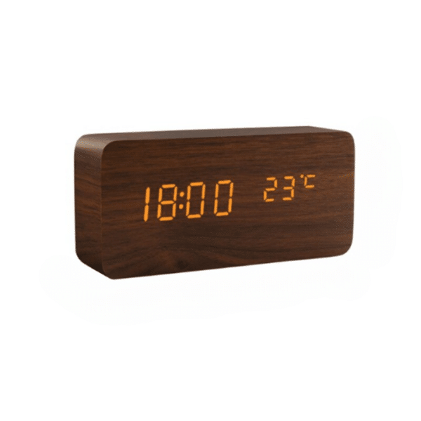 Réveil en Bois Numérique LED Multifonctions 2