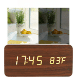 Réveil en Bois Numérique LED Multifonctions 5