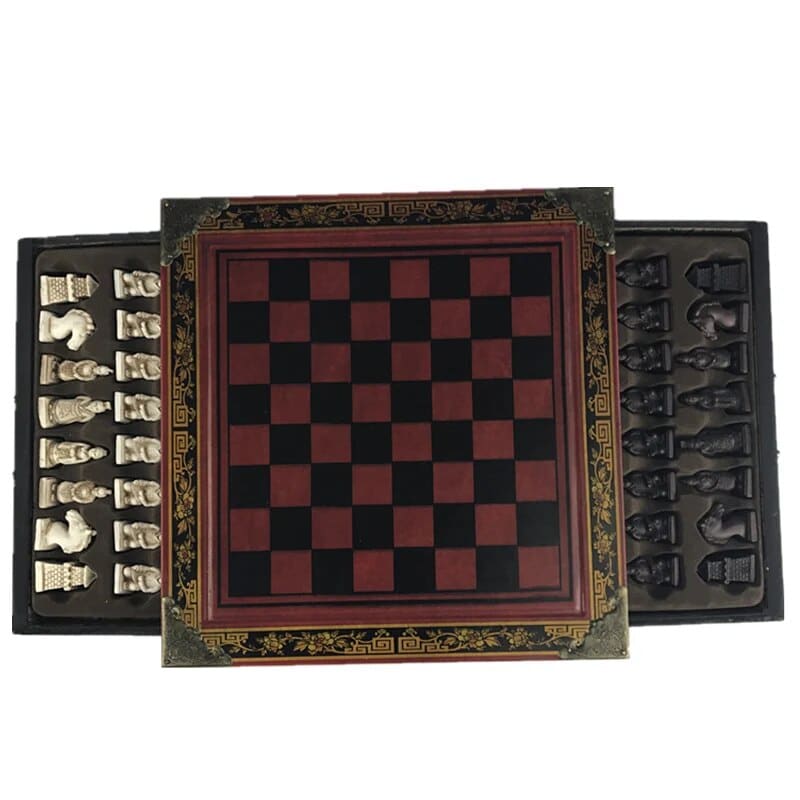 Jeu D'échecs Ancien En Bois – Vintage – Pièces De Collection
