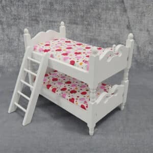 Maison de Poupée en Bois Petit Lit Superposé pour Enfants 2